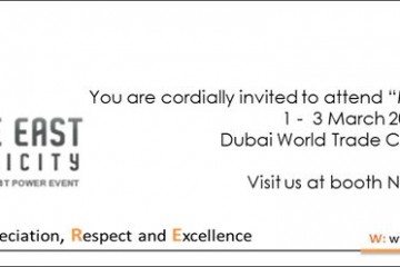 تفضلوا بقبول دعوة ودية جهدنا لمعرض كهرباء الشرق الأوسط – دبي
